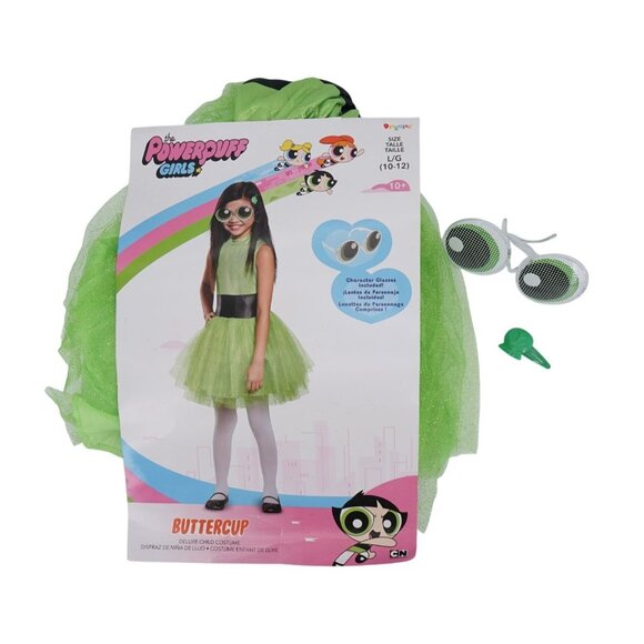 Disguise The Powerpuff Girls "Buttercup" Deluxe Child Costume – Size L (10-12), - Picture 2 of 3